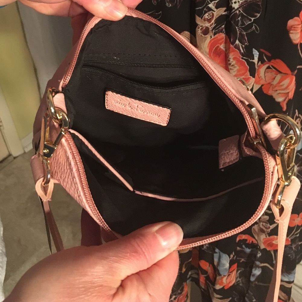 NWT Pink Multi-Zipper Crossbody by Mia K. Farrow - Picture 6 of 9